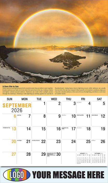 2026 Business Promo Calendar Planet Earth - September - A Rare Site to See: