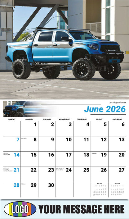 2026 Business Advertising Calendar - Pumped-Up Pickups - 2014 Toyota Tundra - June