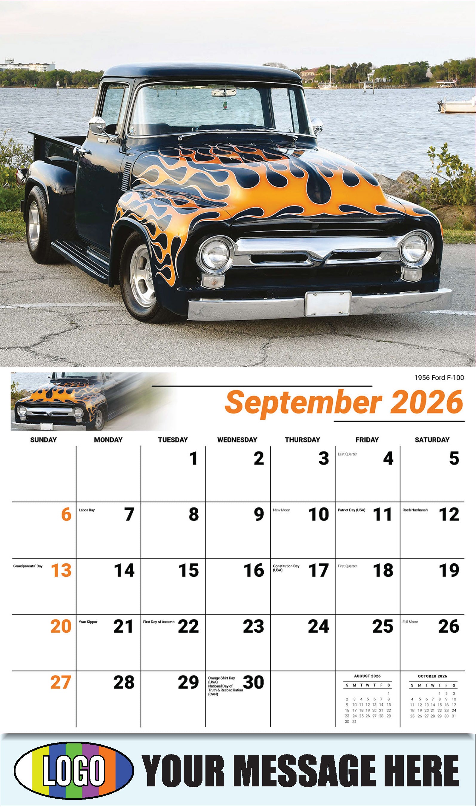 2026 Business Promo Calendar - Pumped-Up Pickups - 1956 Ford F-100 - September