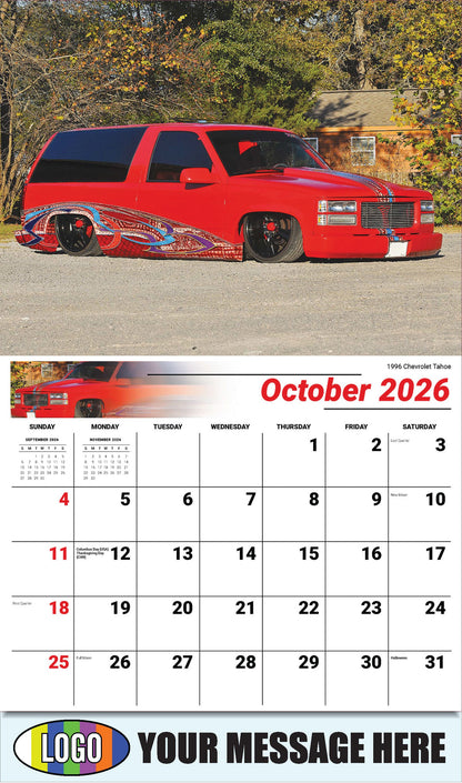 2026 Business Promotion Calendar - Pumped-Up Pickups - 1996 Chevrolet Tahoe - October
