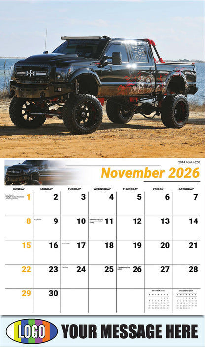 2026 Business Promotion Calendar - Pumped-Up Pickups - 2014 Ford F250 - November