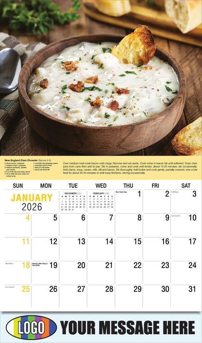 New England Clam Chowder  - Recipe - 2026 Business Promotional Calendar - January