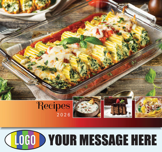 2026 Business Advertising Calendar - Recipe - Printed with your Logo, Name and message