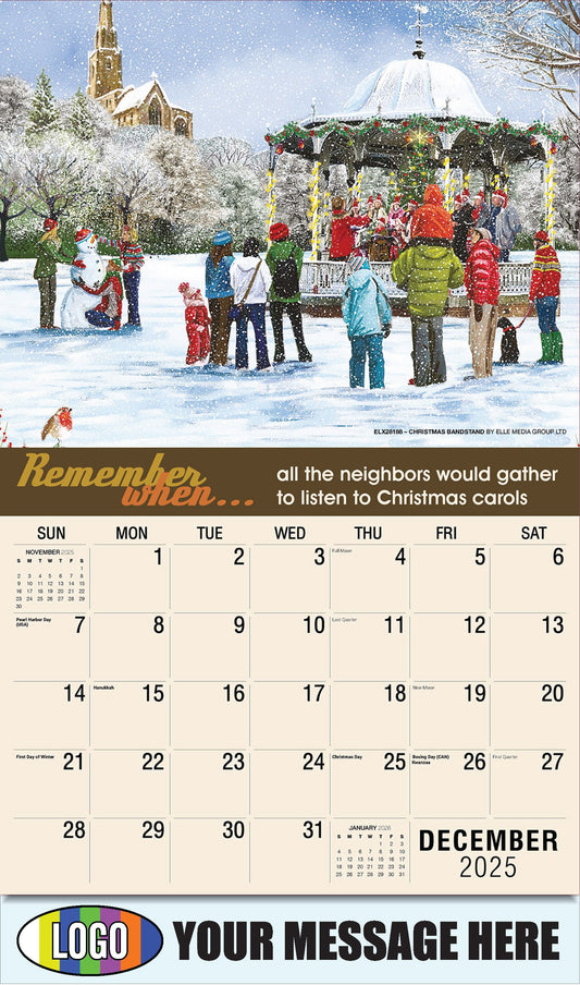 2026 Business Promotional Calendar - Remember When - ELX28188 – Christmas Bandstand by Elle Media Group Ltd - December_a