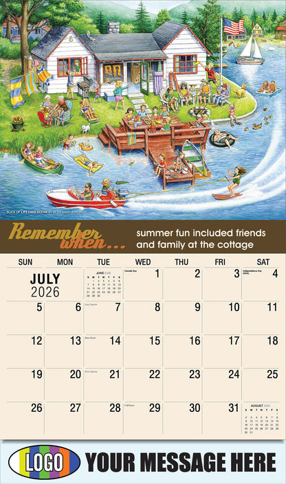 2026 Business Promo Calendar - Remember When - Slice of Life Lake House by Rose Mary Berlin - July