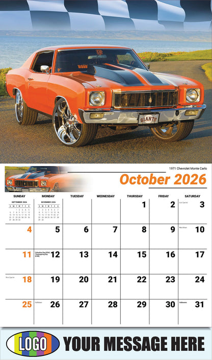 2026 Business Promotion Calendar - Road Warriors - 1971 Chevrolet Monte Carlo - October