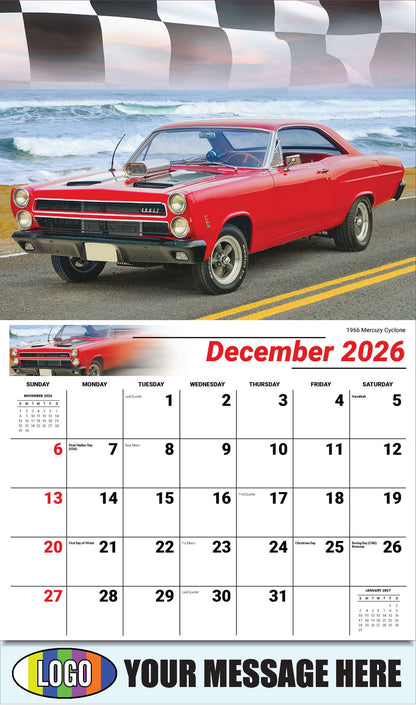 2026 Business Promotion Calendar - Road Warriors - 1966 Mercury Cyclone - December