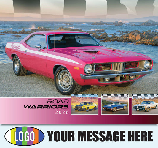 2026 Business Promotion Calendar - Road Warriors - Printed with your Logo, Name and message