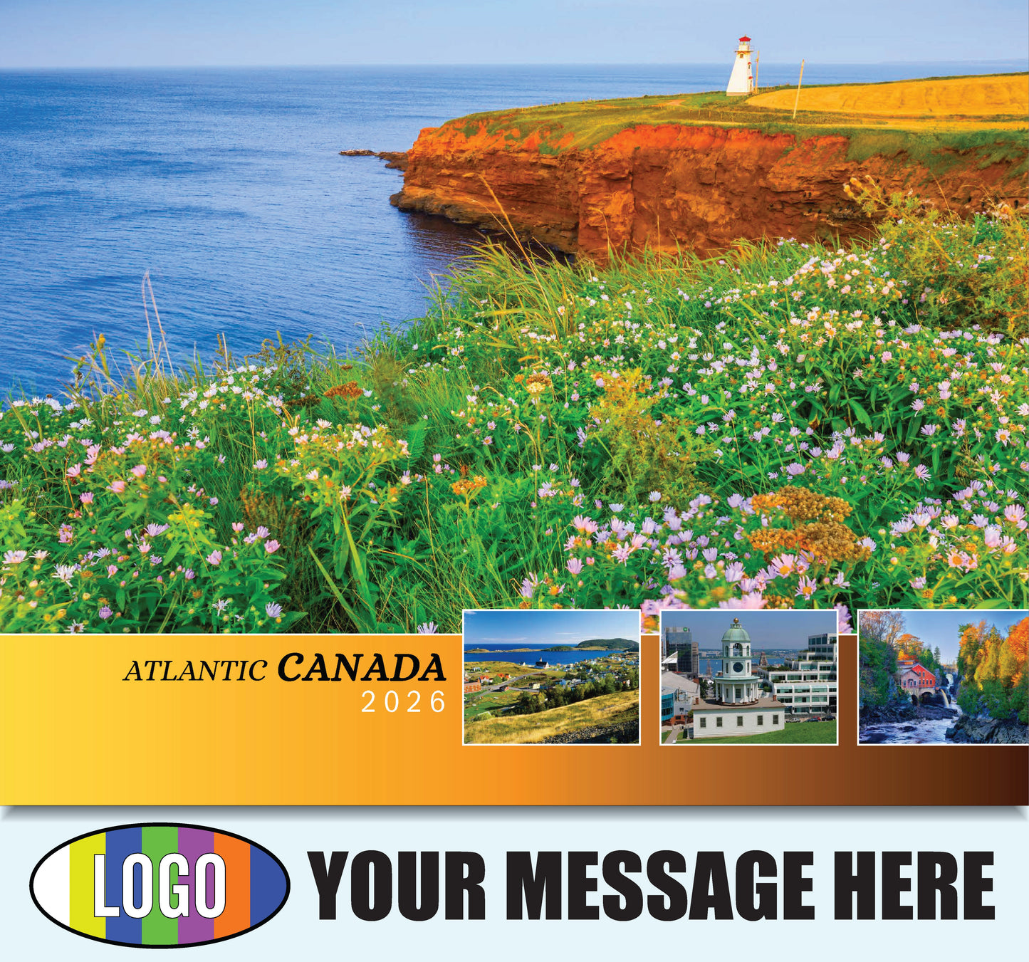 2026 Business Promotion Calendar - Atlantic Canada Scenic - Printed with your Logo, Name and message