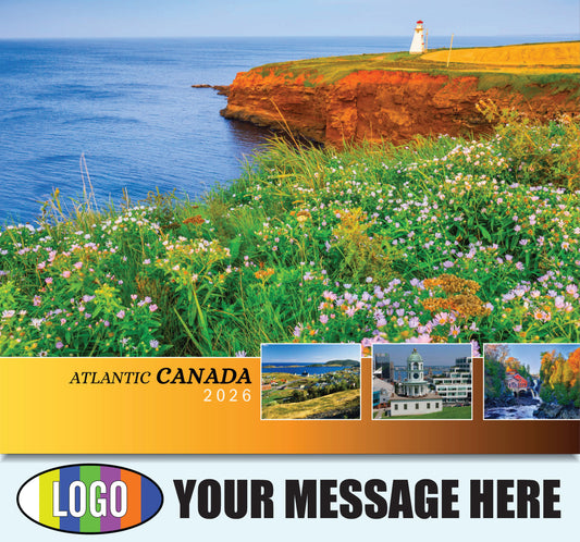 2026 Business Promotion Calendar - Atlantic Canada Scenic - Printed with your Logo, Name and message