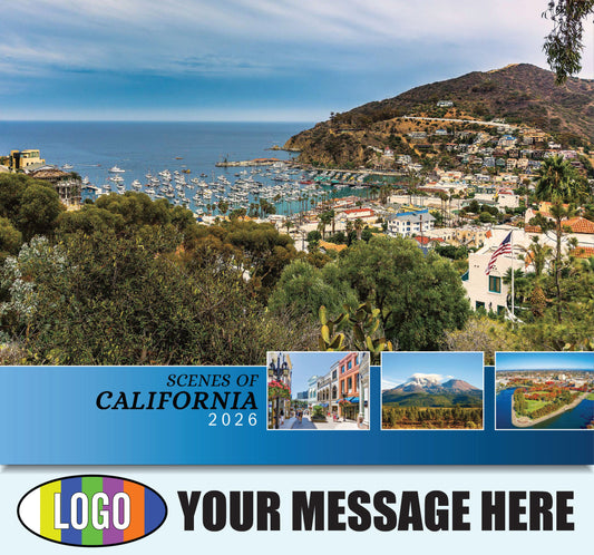 2026 Business Promo Calendar - Scenes of California - Printed with your Logo, Name and message