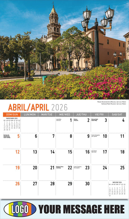 2026 Business Advertising Calendar - Scenes of Mexico - Museo Nacional de la Máscara, San Luis Potosí
National Mask Museum, San Luis Potosi - April