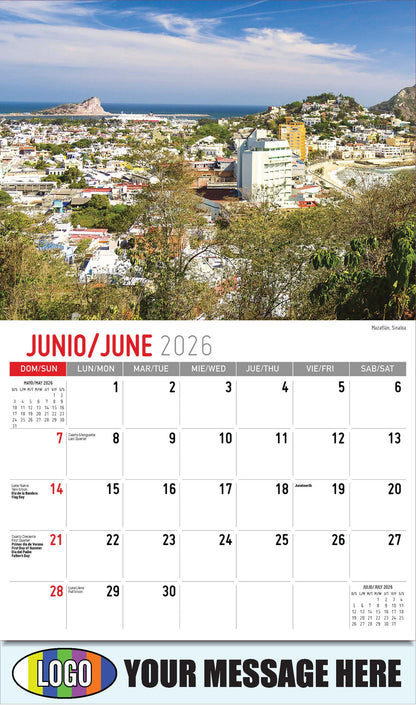 2026 Business Advertising Calendar - Scenes of Mexico - Mazatlán, Sinaloa - June