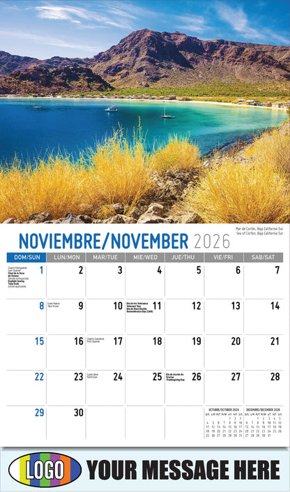 2026 Business Promotion Calendar - Scenes of Mexico - Mar de Cortés, Baja California Sur
Sea of Cortez, Baja California Sur - November
