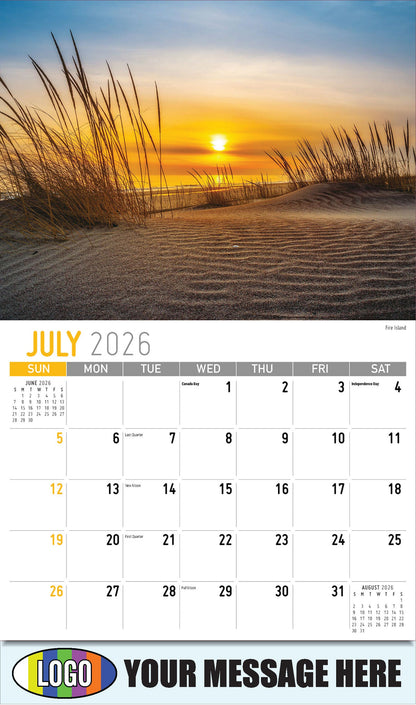 2026 Business Promo Calendar - Scenes of New York - Fire Island - July