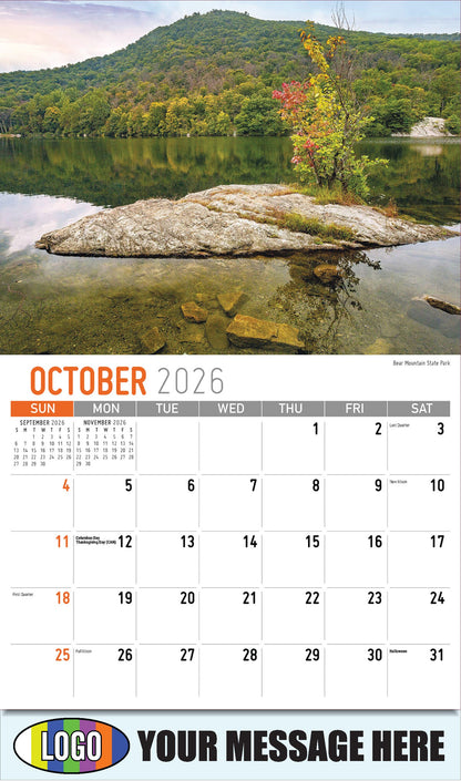 2026 Business Promotion Calendar - Scenes of New York - Bear Mountain State Park - October