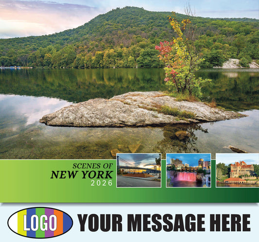 2026 Business Promotion Calendar - Scenes of New York - Printed with your Logo, Name and message