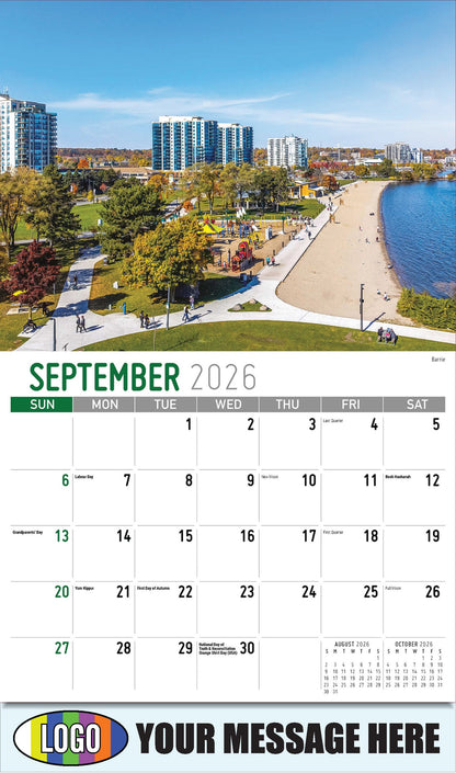 2026 Business Promo Calendar - Scenes of Ontario - Barrie - September