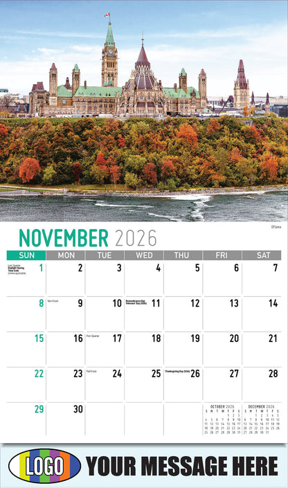 2026 Business Promotion Calendar - Scenes of Ontario - Ottawa - November