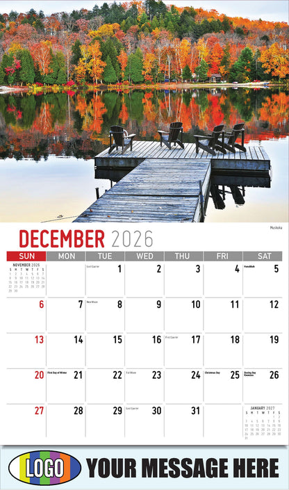 2026 Business Promotion Calendar - Scenes of Ontario - Muskoka - December