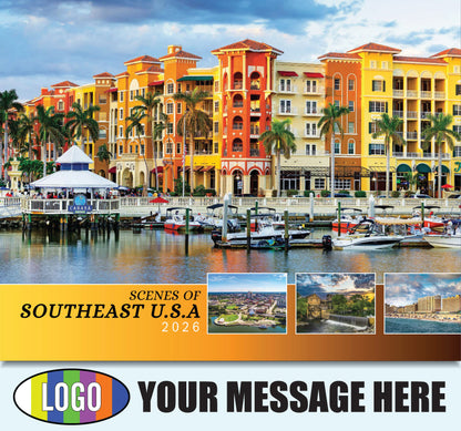 2026 Business Promo Calendar - Scenes of Southeast USA - Printed with your Logo, Name and message