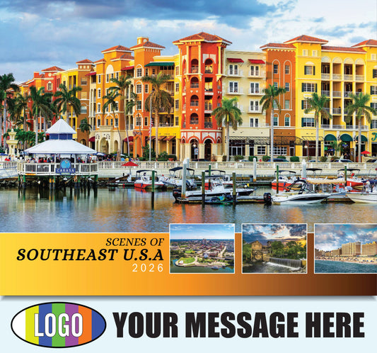 2026 Business Promo Calendar - Scenes of Southeast USA - Printed with your Logo, Name and message
