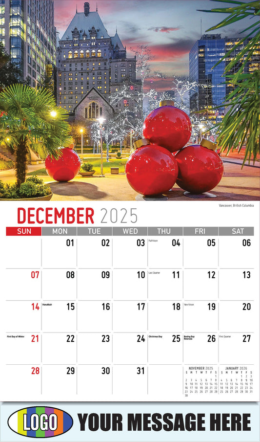 2026 Business Promotional Calendar - Scenes of Western Canada - Vancouver, British Columbia - December_a
