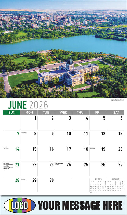 2026 Business Advertising Calendar - Scenes of Western Canada - Regina, Saskatchewan - June