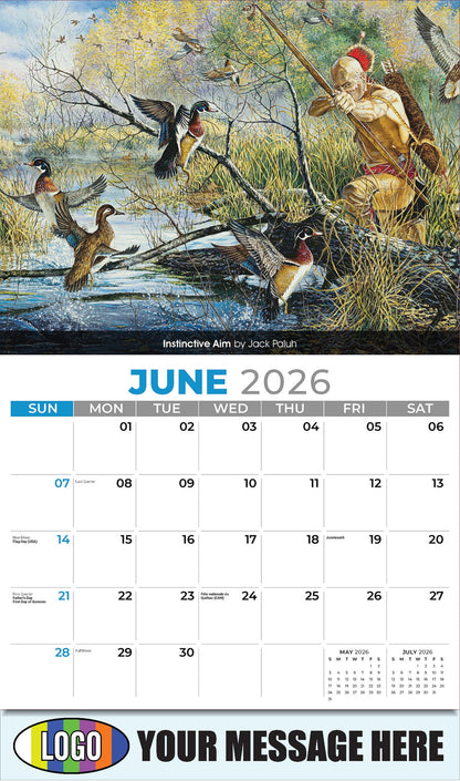 2026 Business Advertising Calendar - Spirit of the West - June - Instinctive Aim by Jack Paluh
