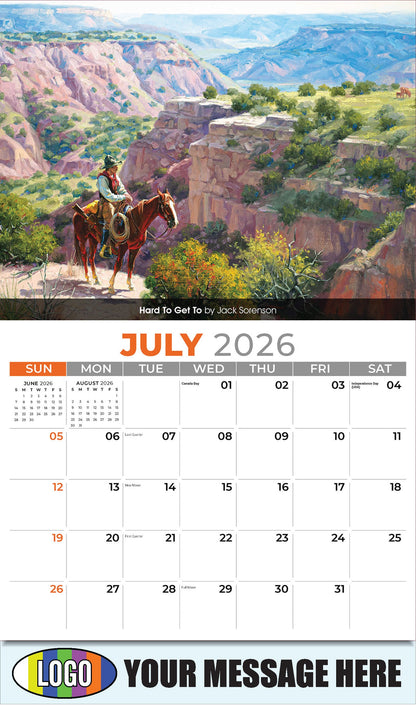 2026 Business Promo Calendar - Spirit of the West - July - Hard To Get To by Jack Sorenson