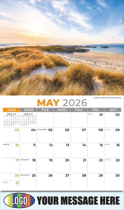 2026 Business Advertising Calendar - Sun, Sand and Surf - May - Lochaber, Scotland, on the Sea of Hebrides