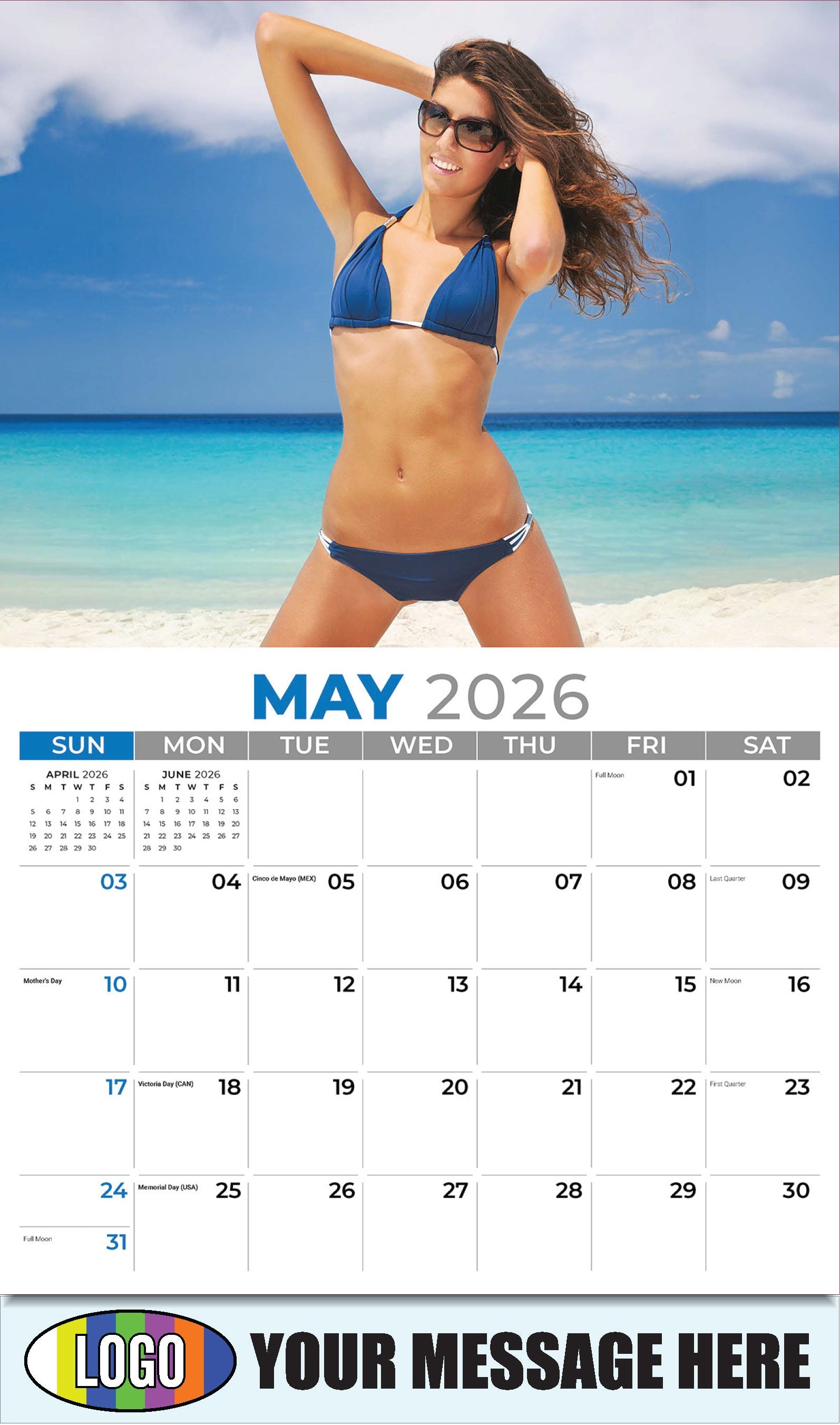 2026 Business Advertising Calendar - Swimsuits - May