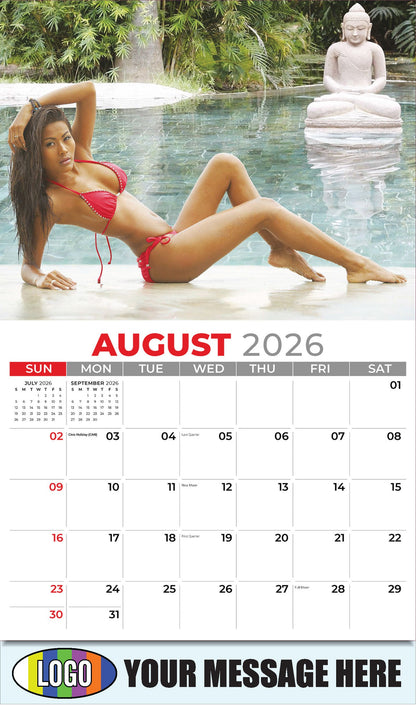 2026 Business Promo Calendar - Swimsuits - August