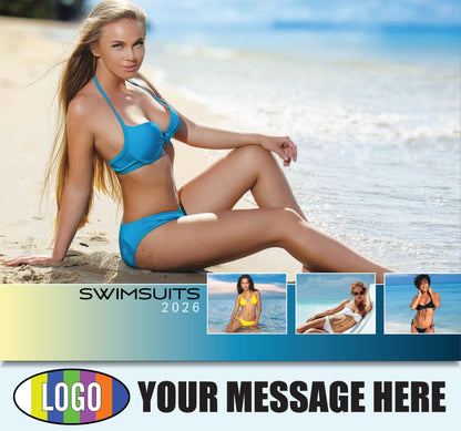 2026 Business Promotion Calendar - Swimsuits - Printed with your Logo, Name and message