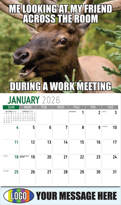 2026  Business Promotional Calendar - The Memeing of Life - January