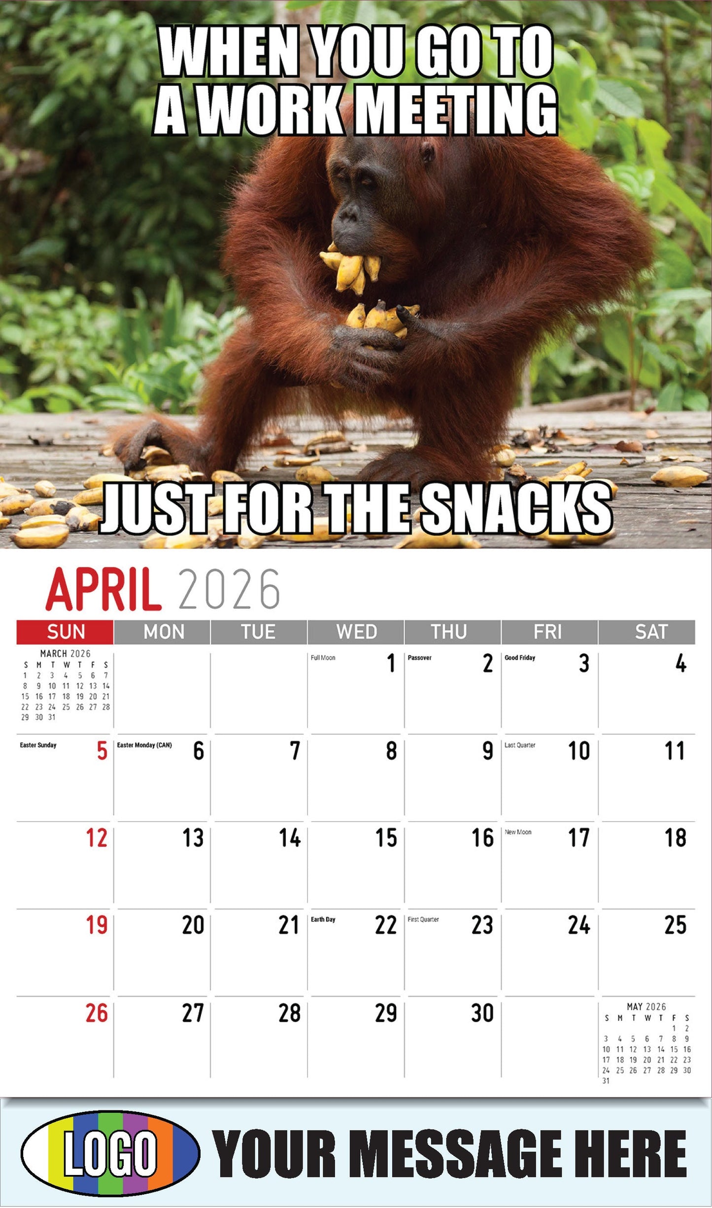 2026  Business Advertising Calendar - The Memeing of Life - April