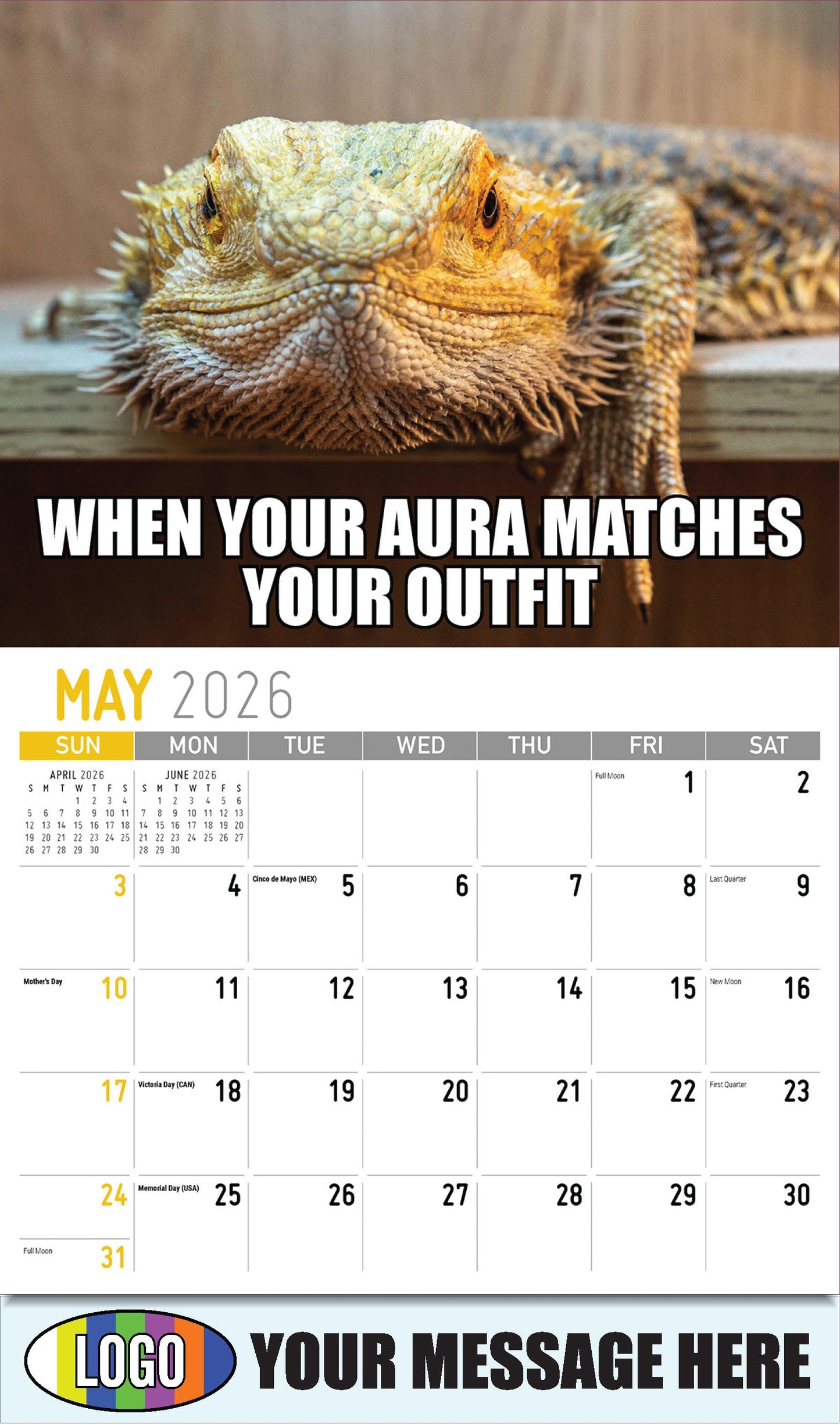 2026  Business Advertising Calendar - The Memeing of Life - May