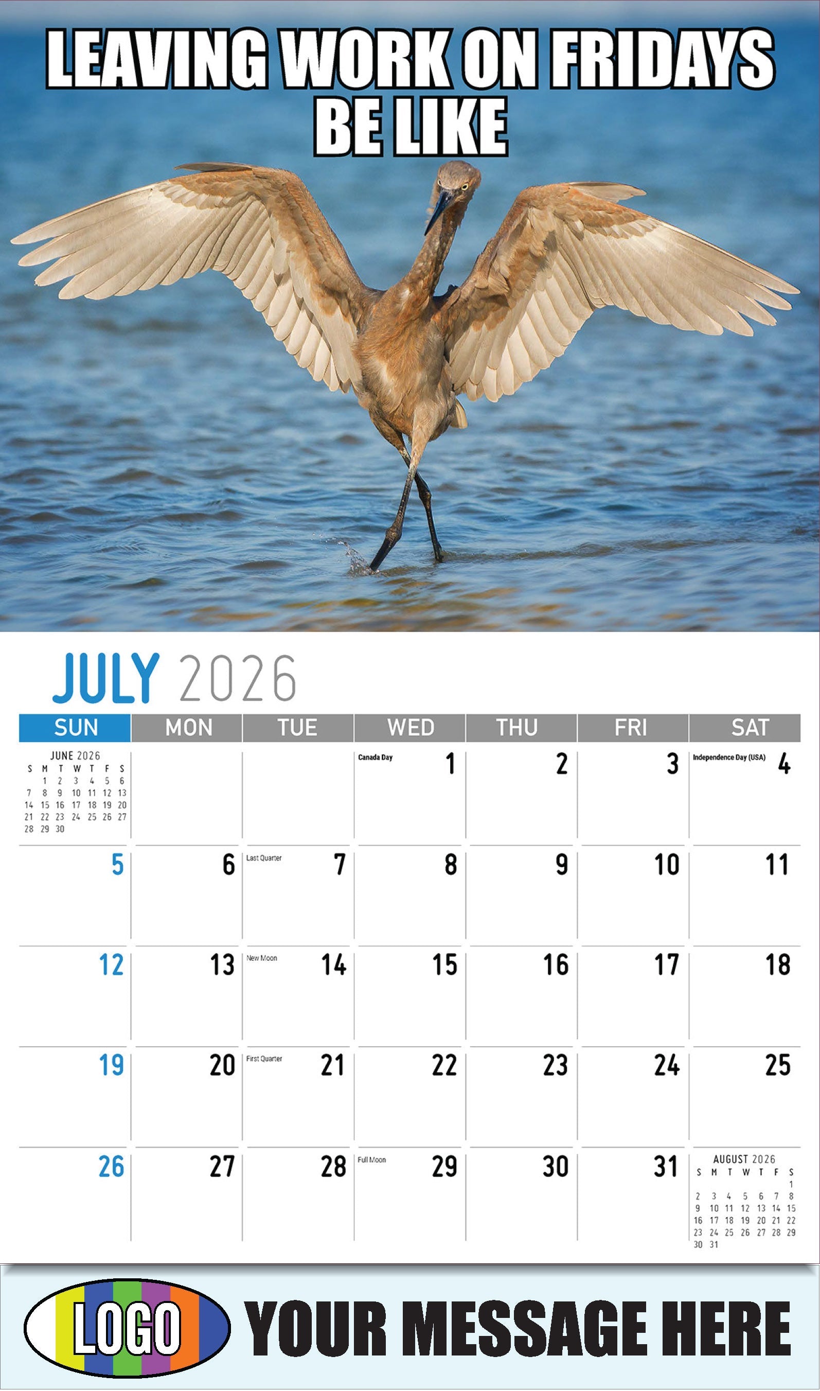 2026  Business Promo Calendar - The Memeing of Life - July