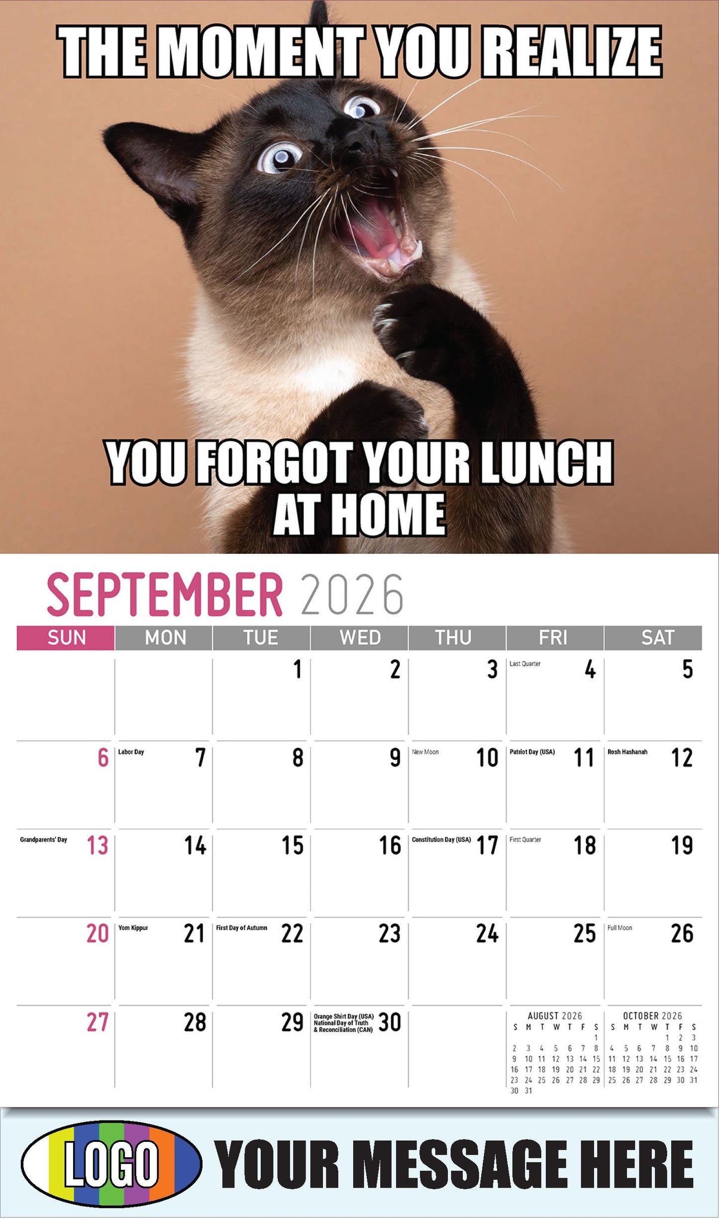 2026  Business Promo Calendar - The Memeing of Life - September