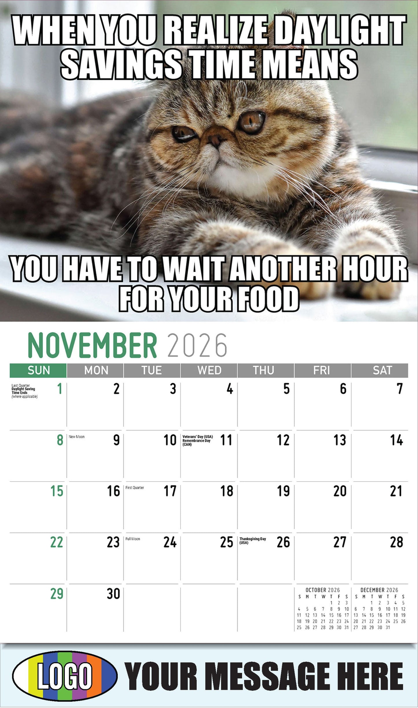 2026  Business Promotion Calendar - The Memeing of Life - November