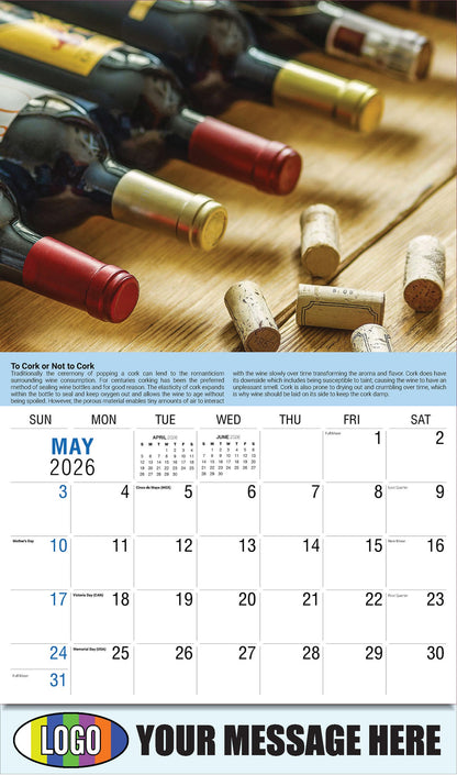 2026 Business Advertising Calendar - Vintages: Wine Tips - To Cork or Not to Cork - May