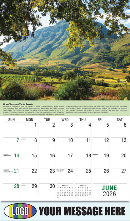 2026 Business Advertising Calendar - Vintages: Wine Tips - How Climate Affects Terroir - June