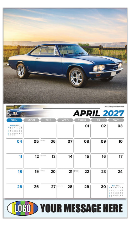 2027 Business Advertising Calendar - GM Classics - 1969 Oldsmobile Cutlass - April