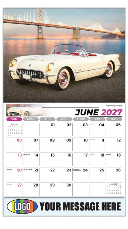 2027 Business Advertising Calendar - GM Classics - 1956 Pontiac Catalina - June