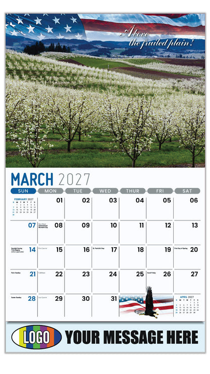 2027 Business Advertising Calendar - America the Beautiful  - March