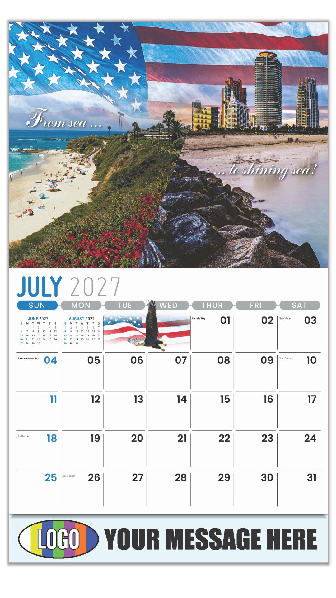 2027 Business Promo Calendar - America the Beautiful  - July
