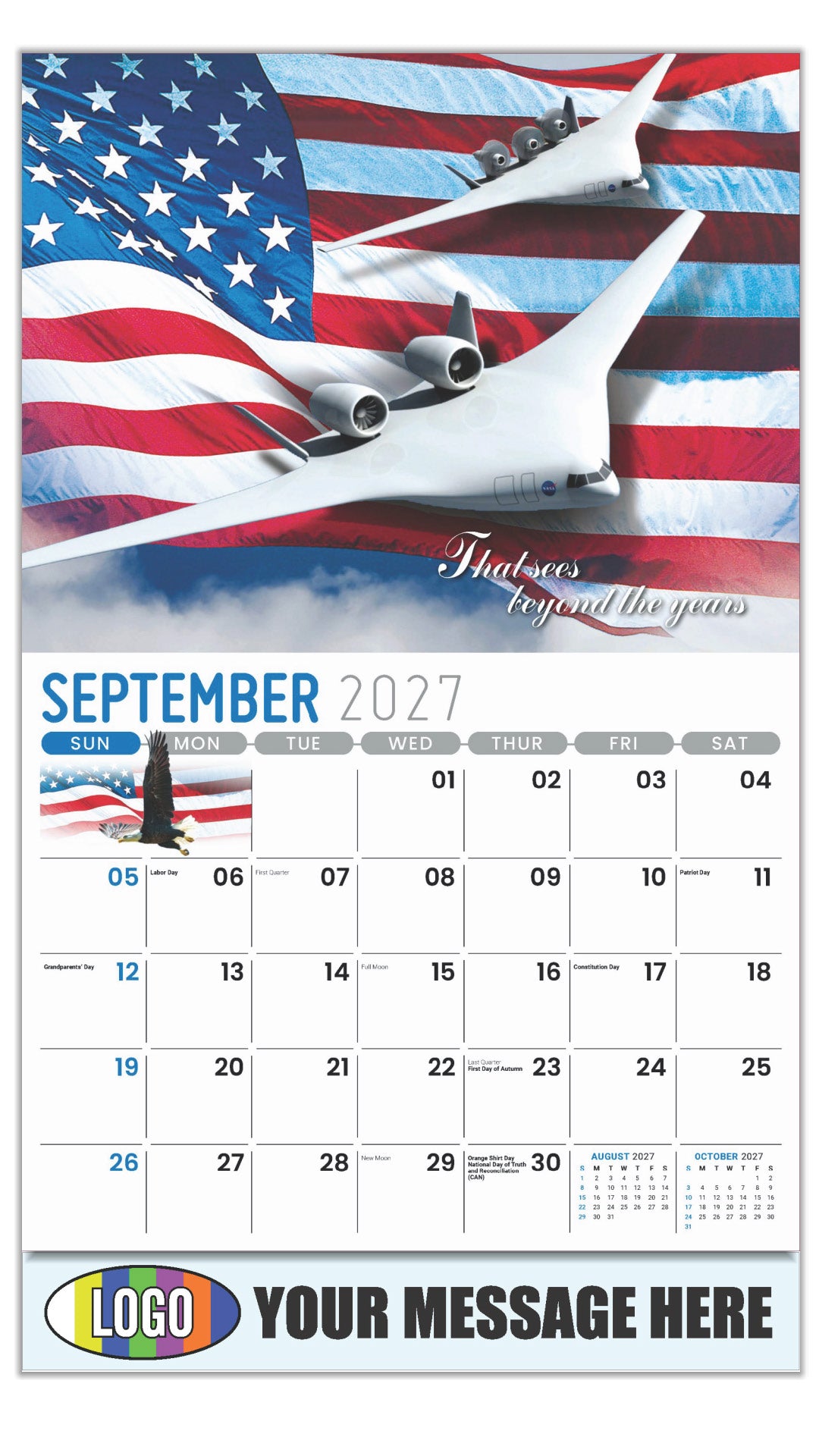 2027 Business Promotion Calendar - America the Beautiful  - September