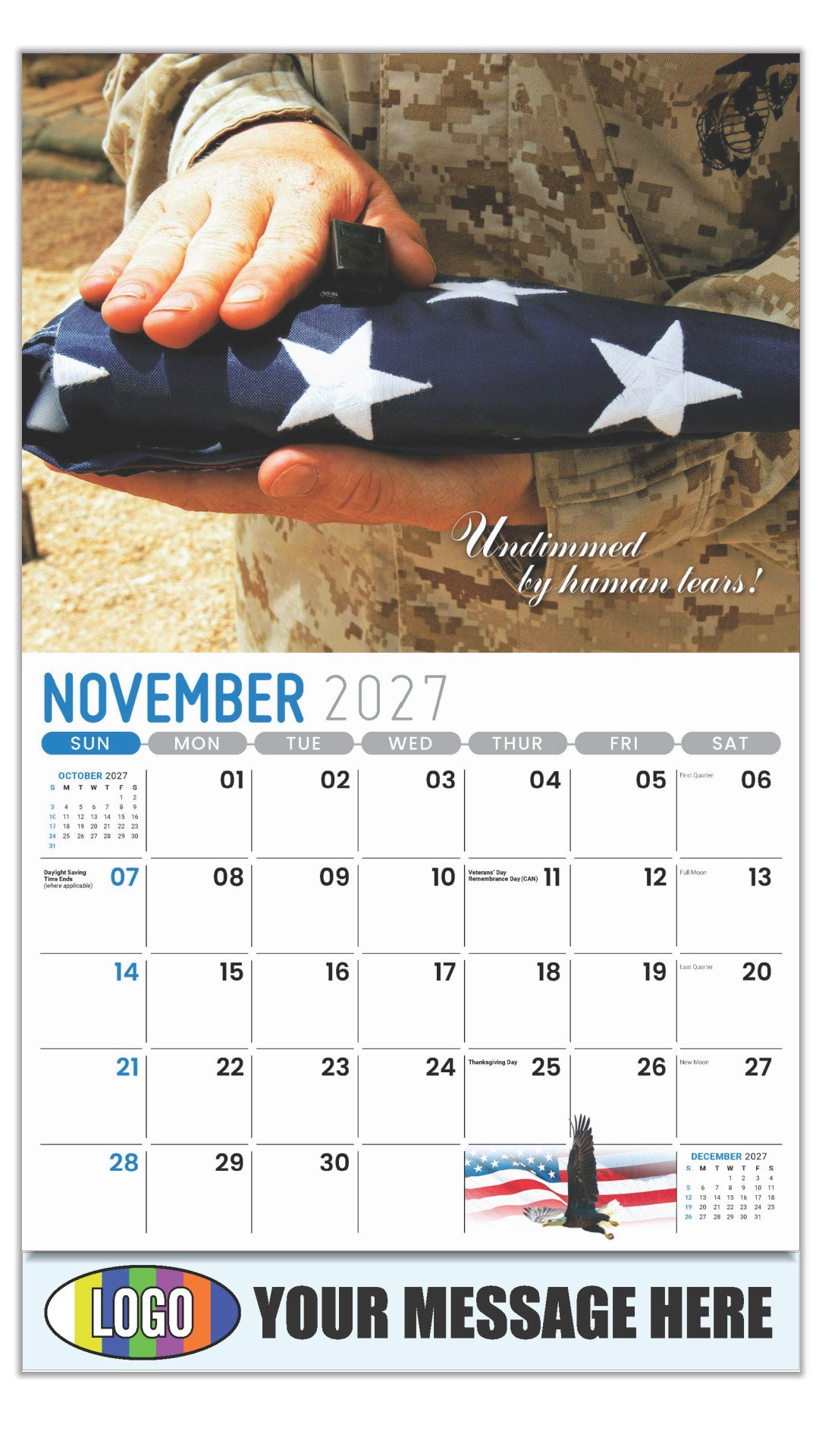 2027 Business Promotion Calendar - America the Beautiful  - November