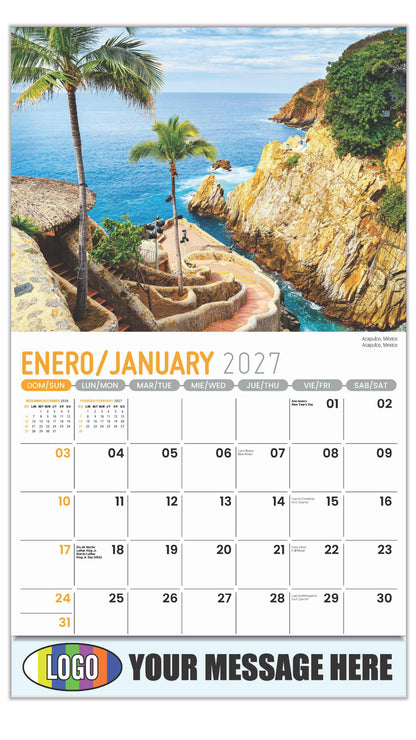 2027 Business Promotional Calendar - Latin America Scenic  - Acapulco, Mexico
Acapulco, México - January