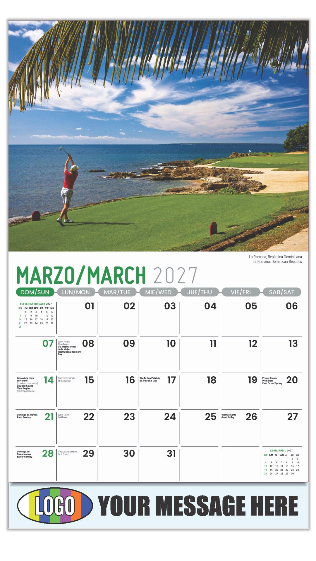 2027 Business Promotional Calendar - Latin America Scenic  - La Romana, Dominican Republic
La Romana, República Dominicana - March